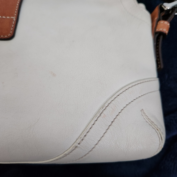 Coach SoHo Leather Handbag & matching Coach SoHo Wallet White Ivory & Tan Brown - Picture 5 of 14